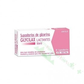 SUPOSITORIOS GLICERINA GLYCILAX LACTANTES 0.672 G 10UDS