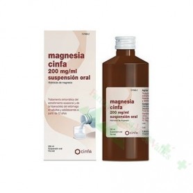 MAGNESIA CINFA 200 mg/ ml SUSPENSION ORAL , 1 frasco de 260 ml