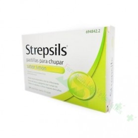 STREPSILS PASTILLAS PARA CHUPAR SABOR LIMON, 24 pastillas para chupar