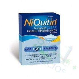 NIQUITIN CLEAR 14 mg, 24 HORAS PARCHE TRANSDERMICO , 7 parches