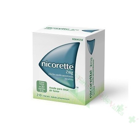 NICORETTE 2 MG CHICLES MEDICAMENTOSOS 210 CHICLES