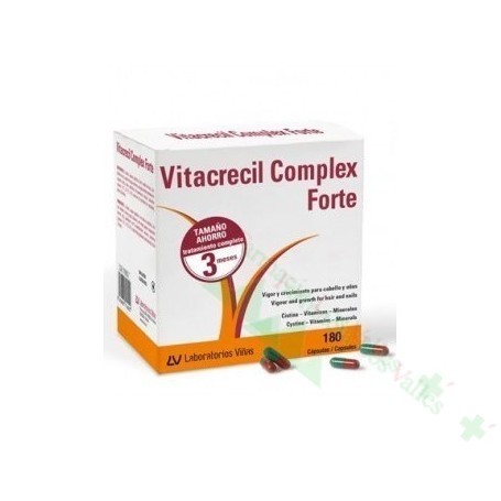 VITACRECIL COMPLEX FORTE CAPS 180 CAPS + CHAMPU ANTICAIDA 200ML (DE REGALO)