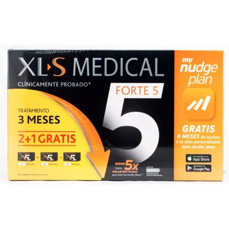 XLS MEDICAL FORTE5 PACK 3 MESES (2+1 DE REGALO) 540 CAPS