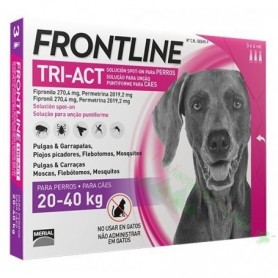 FRONTLINE TRI-ACT PERROS 20-40 KG (270.4/2019.2 MG SOLUCION SPOT-ON 3 PIPETAS 4 ML )